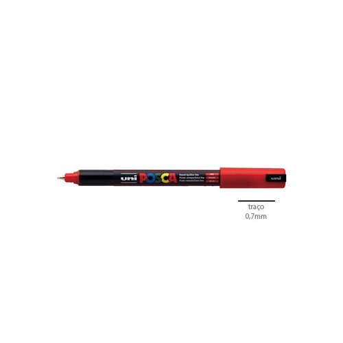 Marcador Uniball Posca PC1MR 0,7mm Vermelho 1un.