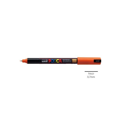 Marcador Uniball Posca PC1MR 0,7mm Laranja 1un.