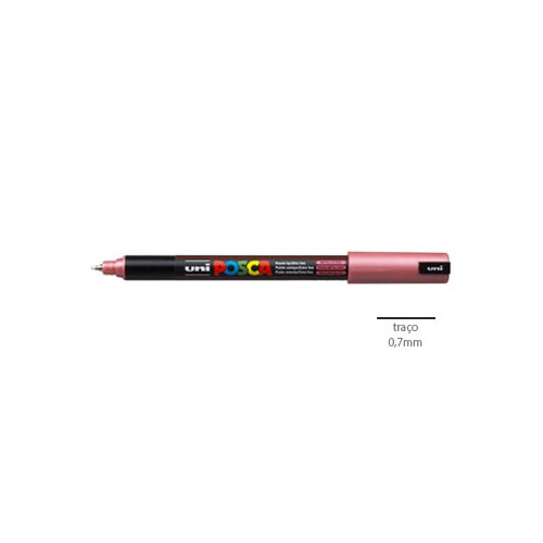 Marcador Uniball Posca PC1MR 0,7mm Vermelho Metalico 1un.