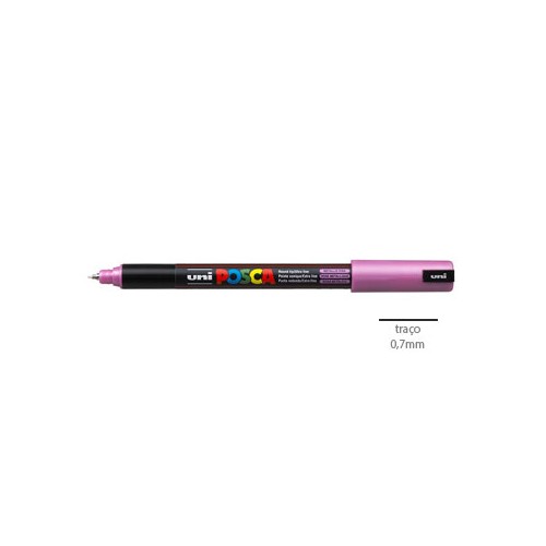 Marcador Uniball Posca PC1MR 0,7mm Rosa Metalico 1un.