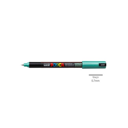 Marcador Uniball Posca PC1MR 0,7mm Verde Metalico 1un.