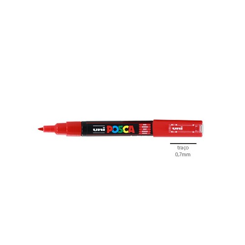 Marcador Uniball Posca PC1M 0,7mm Vermelho 1un.