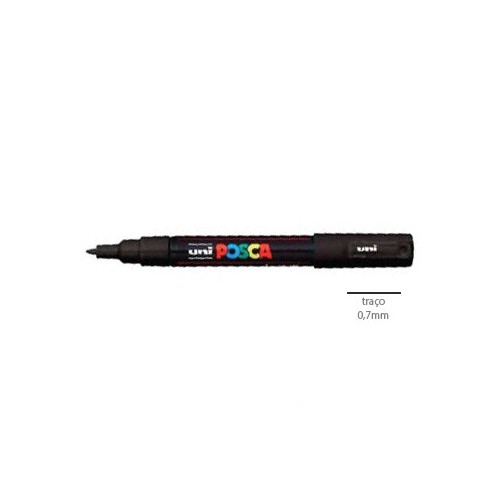Marcador Uniball Posca PC1M 0,7mm Preto 1un.