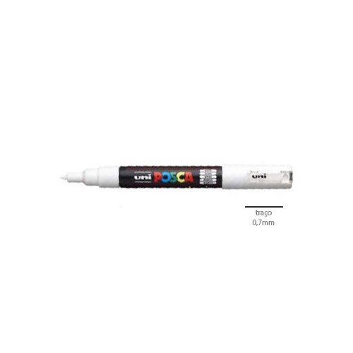 Marcador Uniball Posca PC1M 0,7mm Branco 1un.