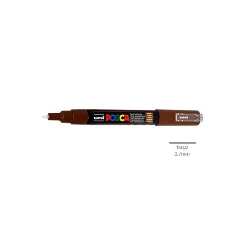 Marcador Uniball Posca PC1M 0,7mm Castanho 1un.