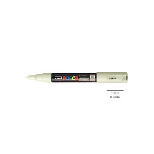 Marcador Uniball Posca PC1M 0,7mm Marfim 1un.