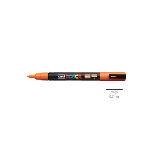 Marcador Uniball Posca PC1M 0,7mm Laranja 1un.