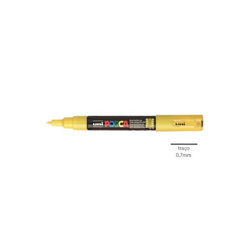 Marcador Uniball Posca PC1M 0,7mm Amarelo 1un.