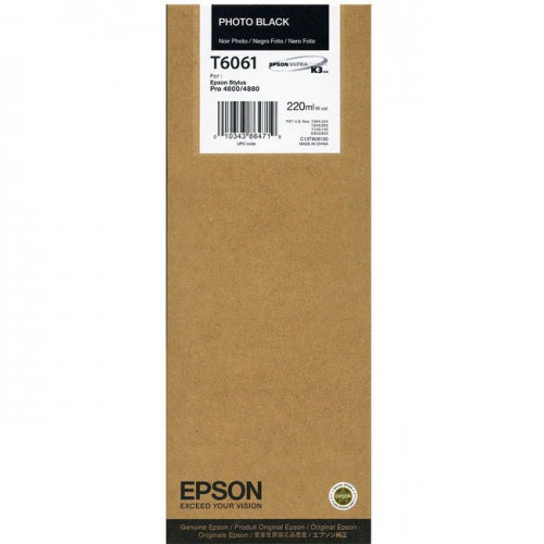 Tinteiro Epson T6061 Preto Foto C13T606100 220ml