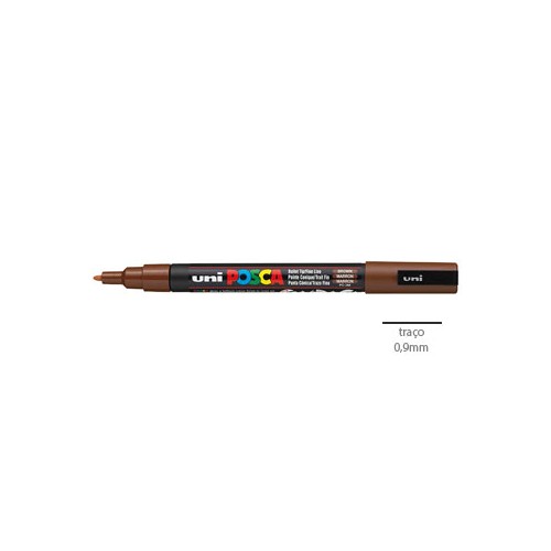 Marcador Uniball Posca PC3M 0,9mm Castanho - 2 unidades