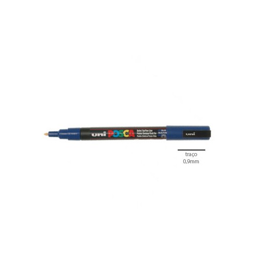 Marcador Uniball Posca PC3M 0,9mm Azul