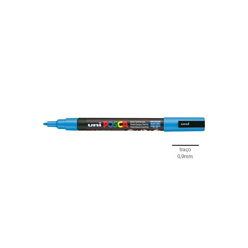 Marcador Uniball Posca PC3M 0,9mm Azul Ceu - 2 unidades