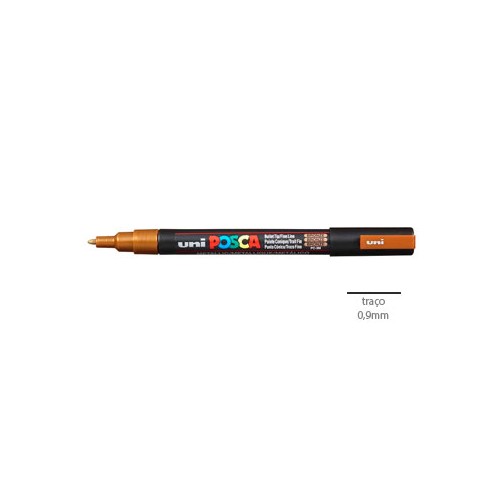 Marcador Uniball Posca PC3M 0,9mm Bronze