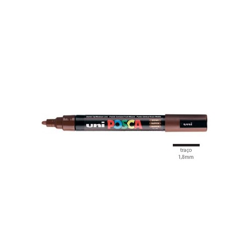 Marcador Uniball Posca PC5M 1,8mm Castanho