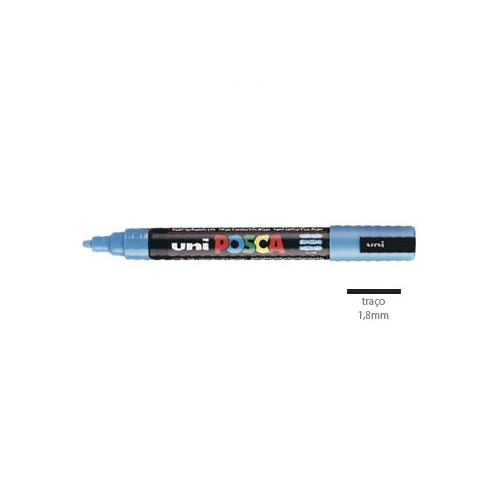 Marcador Uniball Posca PC5M 1,8mm Azul Claro