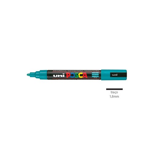 Marcador Uniball Posca PC5M 1,8mm Verde Esmeralda - 2 unidades