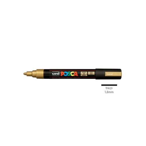 Marcador Uniball Posca PC5M 1,8mm Ouro
