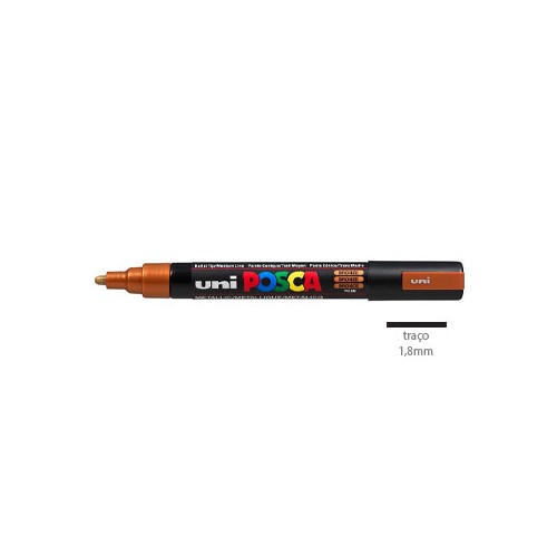 Marcador Uniball Posca PC5M 1,8mm Bronze  - 2 unidades