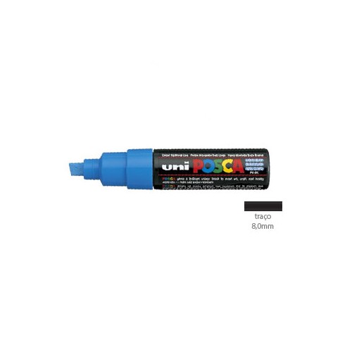 Marcador Uniball Posca PC-8K 8,0mm Azul Claro