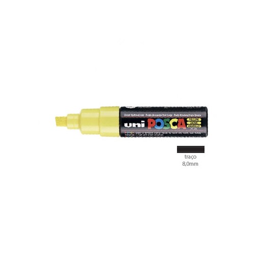Marcador Uniball Posca PC-8K 8,0mm Amarelo