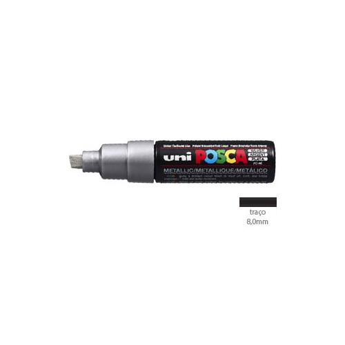 Marcador Uniball Posca PC8K 8,0mm Prata