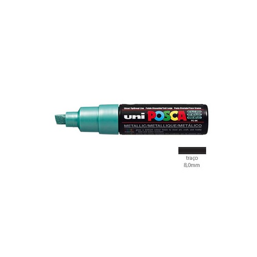 Marcador Uniball Posca PC8K 8,0mm Verde Metalico