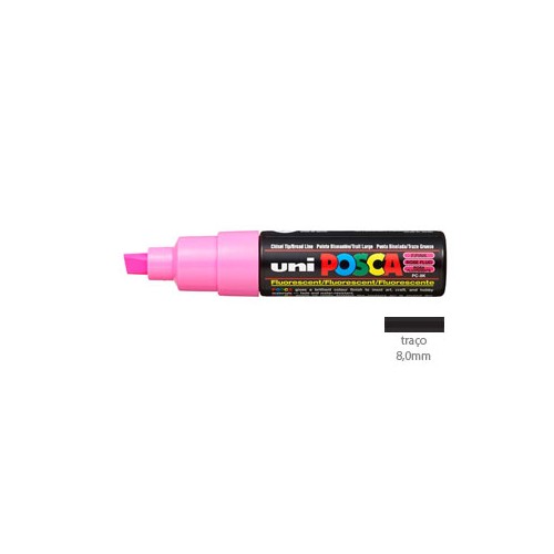 Marcador Uniball Posca PC8K 8,0mm Rosa Fluorescent