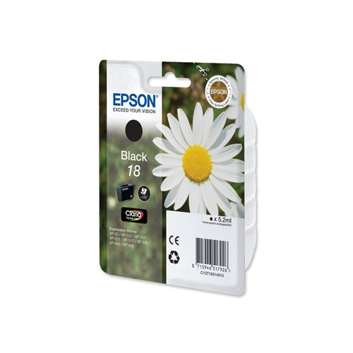 Tinteiro Epson 18 Preto C13T18014010 5,2ml