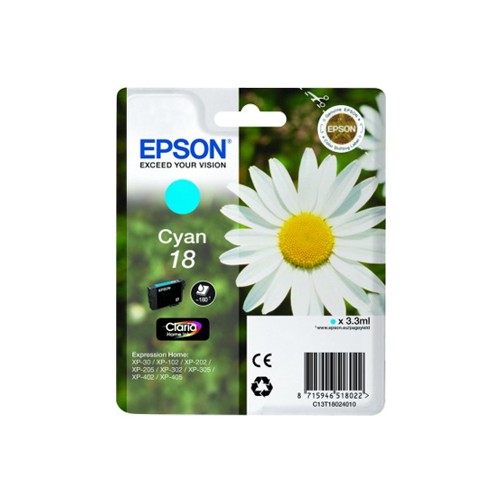 Tinteiro Epson 18 Azul C13T18024010 3,3ml