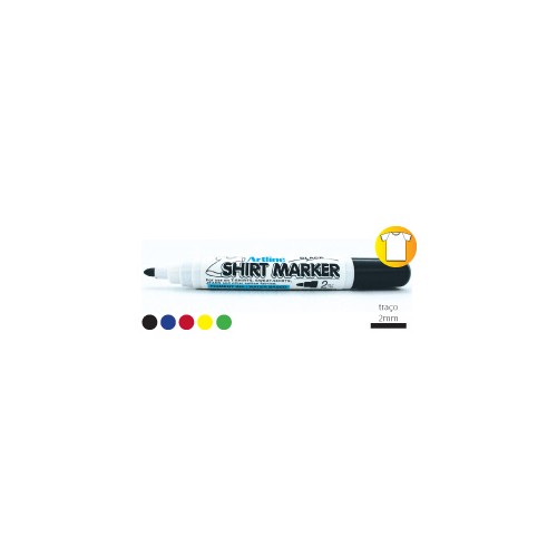 Marcador Tecidos ShirtMarker Artline EKT 2mm Amarelo - 1 unidade
