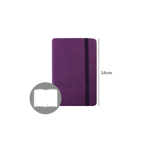 Bloco Notas Liso 14x9cm Semi Pele Roxo 116 Folhas