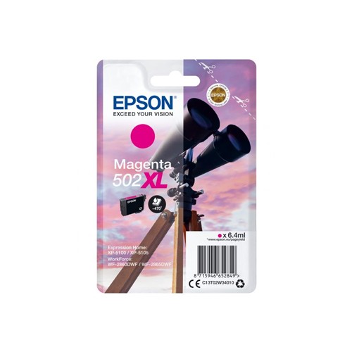 Tinteiro Epson 502XL Magenta C13T02W34010 6,4ml