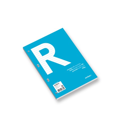 Recarga Papel Ambar School A4 Pautado 100gr 100Fls - 1 unidade