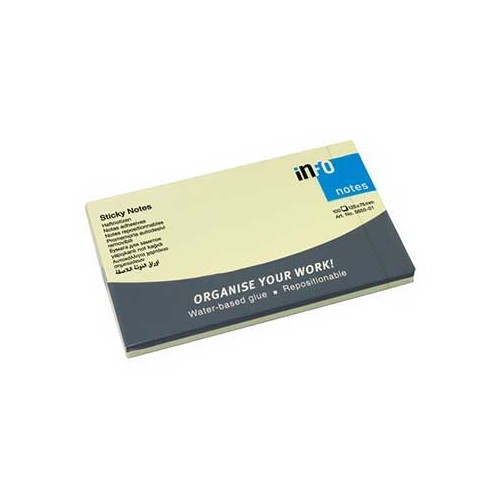 Bloco Adesivo Amarelo 75x125mm 100Folhas - 12 unidades