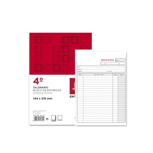 Blocos Impressos-Nota de Entrega- 155x215mm c / Triplicado - 5 unidades