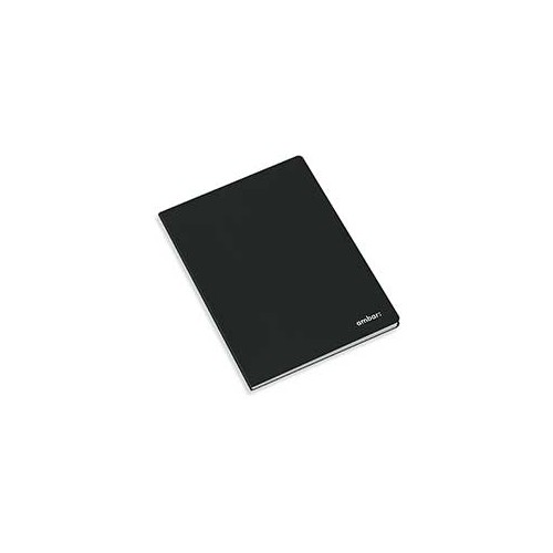 Caderno Agrafado Capa Preta Ambar A5 Liso 80Fls - 2 unidades