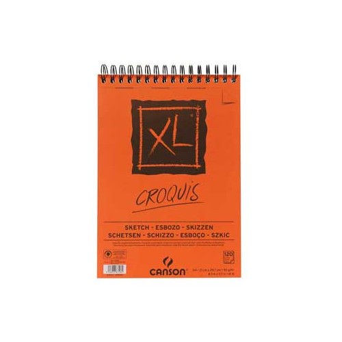 Bloco Espiralado Canson XL Croquis A4 90gr 120Fls