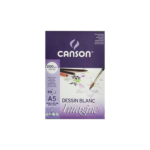 Bloco Desenho A5 14,8cmx21cm Canson Imagine Fino 200gr - 50fl