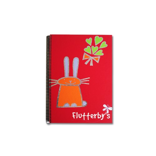Caderno Espiral Capa Dura Flutterbys A4 Quadriculado 80 Fls