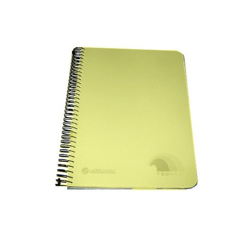 Caderno Espiral Tsunami A4 Quadriculado 160 Fls amarelo