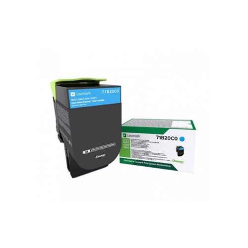 Toner Lexmark 71B20C0 Azul