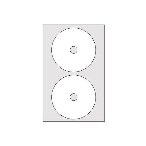 Etiquetas 117mm Multi3 para CD ou DVD 100 folhas 200un