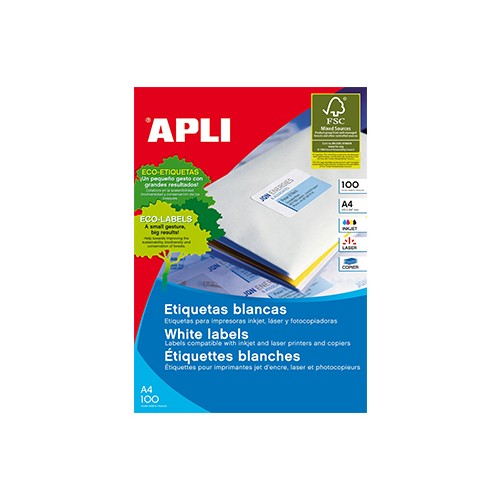 Etiquetas 70x35 Apli 100 Folhas A4 2400un