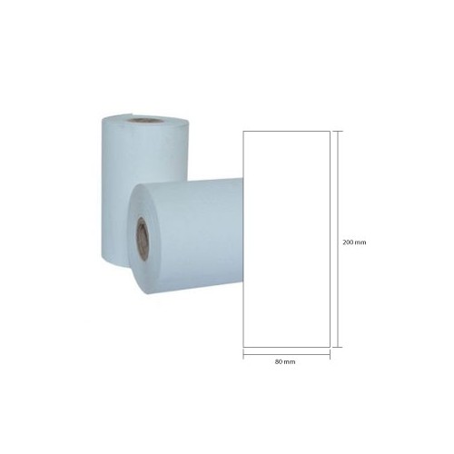 Rolo de Papel Termico 80x200x40 (58gr) - 1 unidade