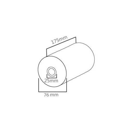 Rolo de Papel Termico 76x175x25 - 1 unidade